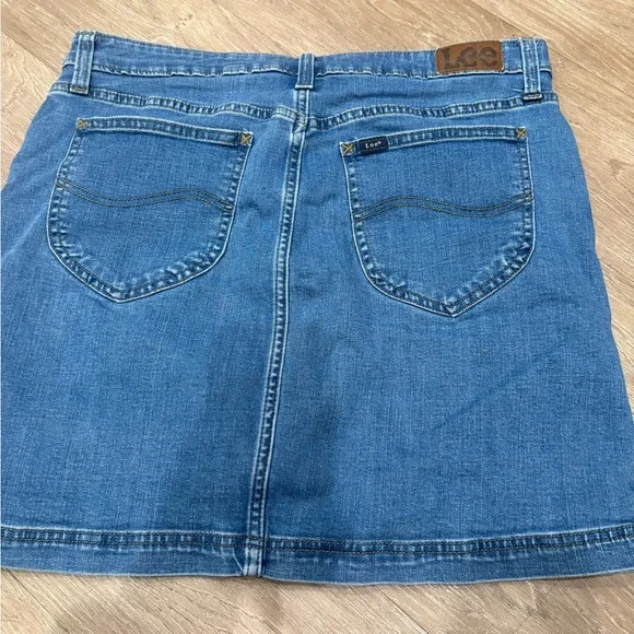 5/$25 Lee Denim Mini Skirt in Medium Blue - Picture 2 of 3